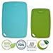 Cutting board set flexible antimicrobial and sturdy dishwasher safe: light and easy to store, handle and clean, germ clean in 60 seconds, microwave safe and antibacterial