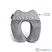 TRAVELREST Nest Neck Pillow Travel Essentials - Memory Foam Pillow and Patented Design, Support for Long Flights, Travel Accessories, Comfortable and Compact, Washable, Attaches to Luggage - Gray