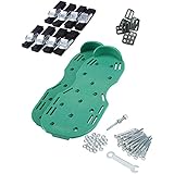 Lawn Spikes Aerator Shoes 4 Straps for Grass Nylon Plug Lawn Aerator Sandals with Zinc Alloy Buckles