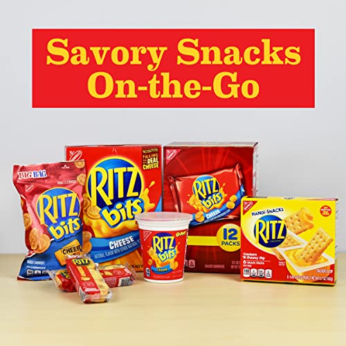 HandiSnacks RITZ Crackers and Cheese Dip Snack Packs, 1 Box of 12