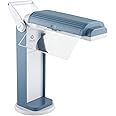 OttLite 13 Watt Magnifier Task Lamp with 2X Magnification and Swivel Base, Dark Blue