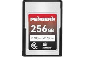 Pergear Upgraded 256GB CFexpress Type A Memory Card, Up to 780MB/s Read Speed & 780MB/s Write Speed for 4K 120P,8K 30P Record