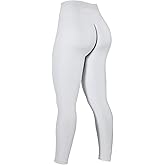 AUROLA Power Workout Leggings for Women Tummy Control Squat Proof Ribbed Thick Seamless Scrunch Active Pants