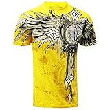 Cross Wing Men's Yellow All Over Graphic Tee XL Yellow
