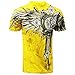 Cross Wing Men's Yellow All Over Graphic Tee XL Yellow