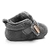 Lidiano Unisex Baby Infant Toddler Slip On Fleece Booties Bootie (3 M US Infant, Grey)