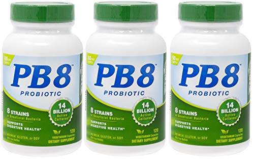 Now PB 8 Pro-Biotic Acidophilus Capsules, Vegetarian, 120-Count (Pack of 3) Now PB 8 Pro-Biotic Acidophilus Capsules, Vegetarian, 120-Count (Pack of 3)