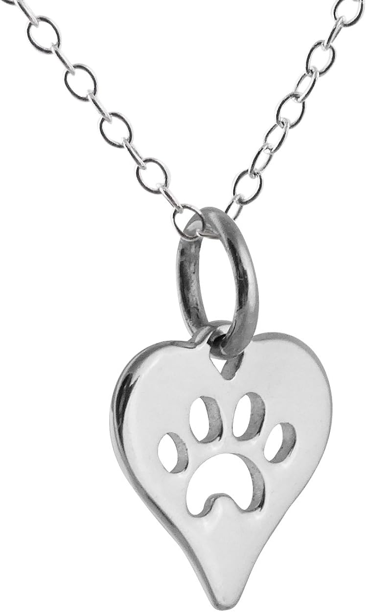 tiny paw print necklace