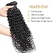 Deep Wave Bundles with Closure 20 22 24+18 Unprocessed Brazilian Virgin Human Hair Deep Curly 3 Bundles with Lace Closure Natural Black(20 22 24+18 Closure)