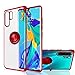 Huawei P30 Pro Case, [360° Ring Stand] Crystal Clear [Electroplated Metal Technology] Silicone Soft TPU [Shockproof Protection] Thin Cover Compatible with Huawei P30 Pro (Red, P30 Pro)