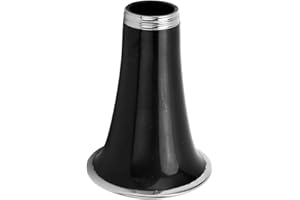 DILWE Clarinet Bell Replacement ABS Plastic with Plated Metal Ring, Wind Instrument Accessory for Enhanced Sound Quality (CC28 Black)