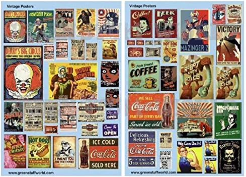 グリーンスタッフワールド ウォータスライドデカール 古びたポスターセット プラモデル用デカール Gswd 10 値下げ