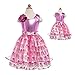 HBB Kids Little Girl's Dress Up Trendy Sassy Princess Dance Tutu Costume with Headband & Shoes, SZ 3-5(PD04)