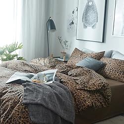 mixinni Leopard Comforter Set Full-3 Pieces Animal