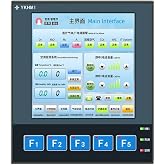 4.2 Inch PLC HMI All in One 20MR-FX3G Integrated Programmable Logic Controller, 12 Input 8 Relay Output, Built-in Analog 2AD, 2DA, 5 Keys, 2 Temperature NTC10K -50-100&deg;C, 2 Axis for Stepper or Servo