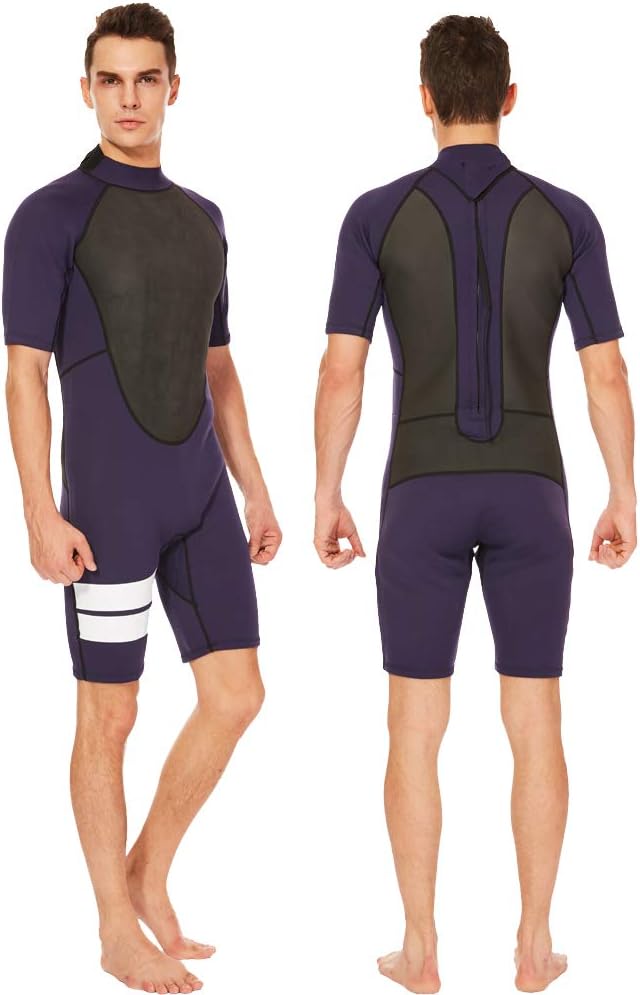 Shorty Wetsuit Women 2mm 3mm, Wet Suits for Mens in Cold Water, Neoprene Scuba Diving Suit for Surfing Swimming Snorkeling