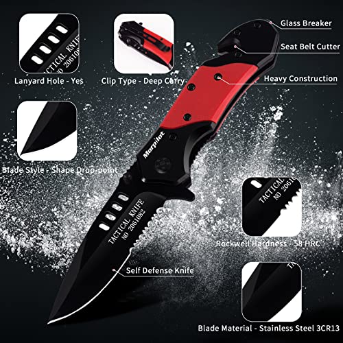 Morpilot Pocket Knife for Man 7IN1 Multipurpose Knife with Fire