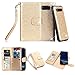 TabPow Galaxy S8 Plus Case, 10 Card Slot - [ID Slot] Wallet Folio PU Leather Case Cover with Detachable Magnetic Hard Case for Samsung Galaxy S8 Plus (SM-G9550) - Glitter Gold