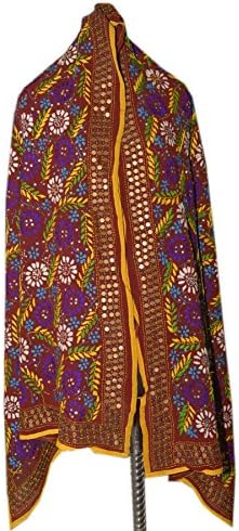 Ethnic Phulkari Dupatta / Traditional Scarf / Long Stole