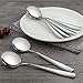 HOMMP 16-Piece Soup Spoons, Round Stainless Steel Bouillon Spoons