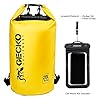 Gecko-Equipment-Waterproof-Dry-Bag-Roll-Top-Dry-Compression-Sack-Designed-to-Keep-Your-Gear-Dry-Include-Phone-Dry-Bag-Perfect-for-Kayaking-Boating-Canoeing-Fishing-Rafting-Beach-and-Camping