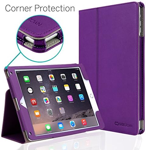 New iPad 2017 9.7 inch Case, CaseCrown Bold Standby Pro Case (Purple) Multi-Angle Viewing Stand