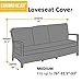 KHOMO GEAR - PANTHER Series - Waterproof Heavy Duty Outdoor Lounge Loveseat Sofa Patio Cover - Medium - 2 & 3 Seats, Black