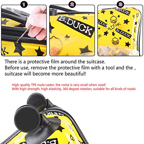 Portable-childrens-travel-thickening-trolley-caseUnisex-Travel-Tots-Kids-luggage-Yellow-duck-20