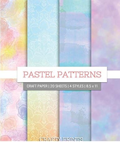 Pastel Patterns Craft Paper: Pastel Decorative Paper Pad for Scrapbooking, Printmaking - 8.5 x 11