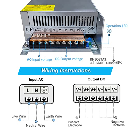 12V 100A 1200W DC Switching Power Supply Adapter PSU ACDC 12Volt