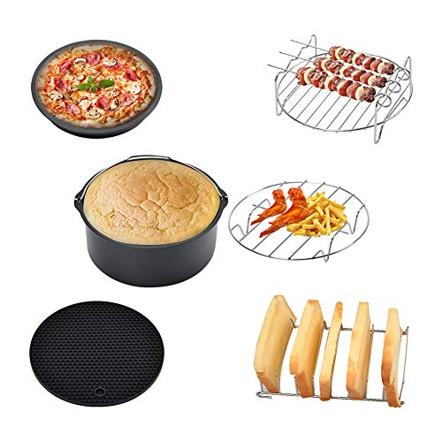 Air Fryer Accessories, Phillips Air Fryer Accessories and Gowise Air Fryer Accessories Fit all 3.2QT - 5.8QT, Set of 6-7 inch