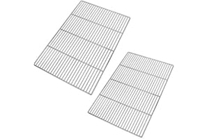 LANEJOY BBQ Grill Grates Replacement, Stainless Steel Barbecue Wire Mesh, Multifunction Cooking Grate for Outdoor Grill 2 Pack （20 13/16''*12 7/8''）