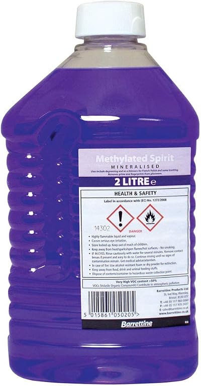 Barrettine Methylated Spirit 2L - Thinner for French Polish & Cleaning