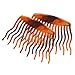 Mia Lockettes, New + Improved Unbreakable Interlocking Combs Jaw Clamp Hairstyling Tool Accessory | Brown | for Updos, French Twists, Women, Teens 1set
