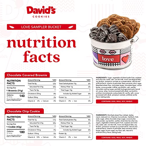 David’s Cookies Love Assorted Cookies Bucket Delicious Freshly Baked