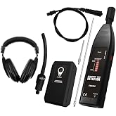 allsun Pro Ultrasonic Leaking Detector Transmitter Auto Noise Finder, Electronic Stethoscope HVAC Machine Noise Monitor 36-44KHz, Air Gas Water Leak Diagnosis Tool