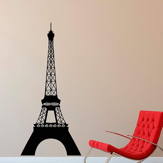 Amazon Com Eiffel Tower Vinyl Wall Decal Decor Paris Theme Decor