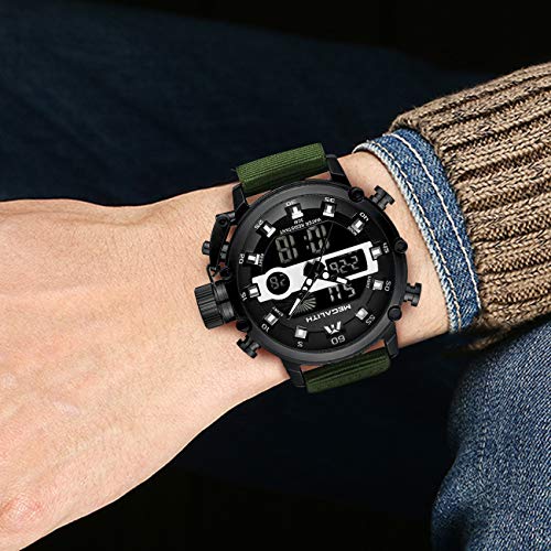 MEGALITH Mens Watches with Nylon Waterproof Digital Military Sport