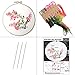 Embroidery Kit, Creative Flower Hand Embroidery Cross Stitch Starter Needlepoint Crafts Kit with Color Pattern Cloth, Embroidery Hoop, Color Threads and Tools Kit for Home Decor (Jakaranda)