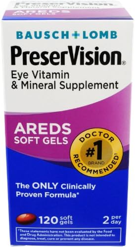 Bausch & Lomb PreserVision Eye Vitamin & Mineral Supplement, 120-Count Soft Gels Bausch & Lomb PreserVision Eye Vitamin & Mineral Supplement, 120-Count Soft Gels