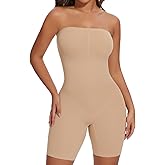 SHAPERIN Strapless Shapewear Bodysuit for Women Tummy Control Full Body Shaper with Removable Straps