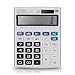 Everplus Calculator, Everplus Electronic Desktop Calculator with 12 Digit Large Display, Solar Battery LCD Display Office Calculator, White