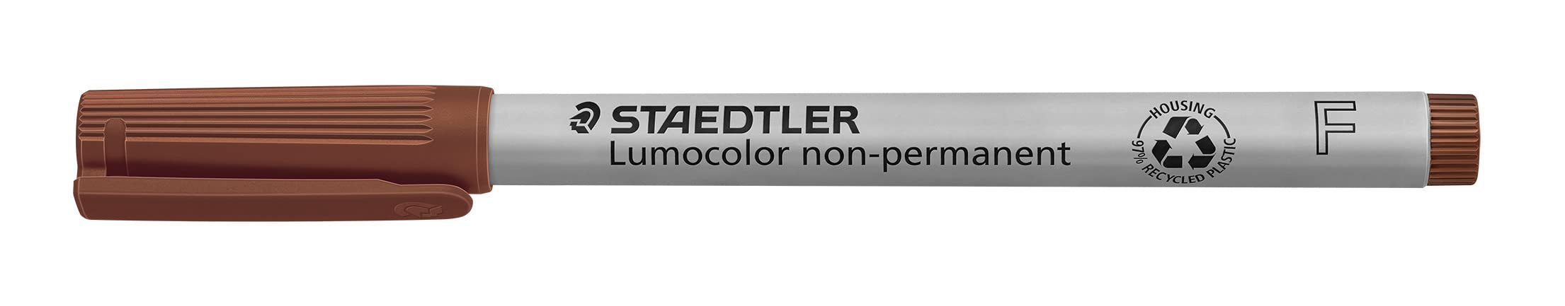 Staedtler 316 Lumocolor Pen Fine Tip Approx. 0.6 mm Non Permanent Pack of 10 in Cardboard Case Brown