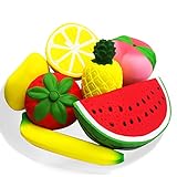Jumbo Fruit Squishies - 7 PCS Slow Rising Squishies Kawaii squishy Toys Soft PU Foam Stress Relief Novelty Toy For Kids and Adults BY GoodtoU