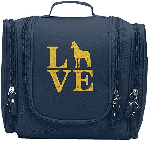 Travel Toiletry Bags Love Horse Washable Bathroom Storage Hanging Cosmetic/Grooming Bag For Household Business Vacation, Multi Compartments, Waterproof Lining