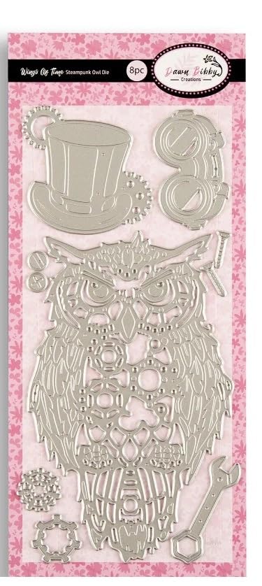 Dawn Bibby Creations Wings of Time Steampunk Owl Die DL