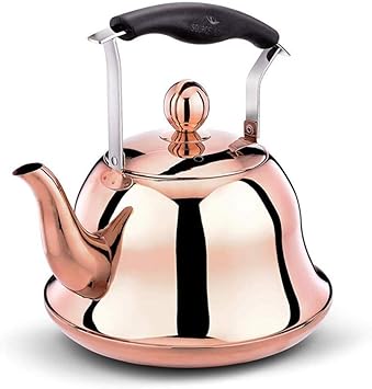 Cwc Siffler Bouilloire For The Stove Top Induction 18 10 Acier Inoxydable Teapot Gaz Stovetop Bouilloire Sifflet Moderne Batterie De Cuisine Color Rose Gold Size 3l Amazon Fr Cuisine Maison