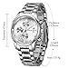 SONGDU Mens Luminous Business Casual Quartz Wrist Watch with Stainless Steel Strap,Silver Dial