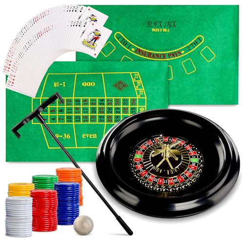 40.6cm Roulette and Blackjack Set Buy Deluxe Roulette Set with Accessories Online Nepal | Ubuy