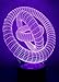 3D Ring Night Light LED Illusion Lamp Bedside Desk Table Lamp, Loveboat 7 Color Changing Lights with Acrylic Flat & ABS Base & USB Charger as Home Decor and A Best Gift (Rings-in-Rings)
